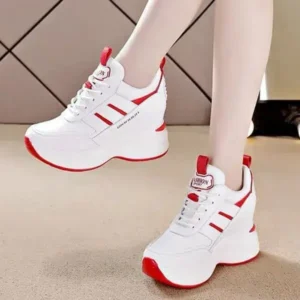 Nanaoutfit Women Fashion Platform Lace-Up Sneakers