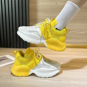 Nanaoutfit Women Fashion Gradient Mesh Breathable Sneakers