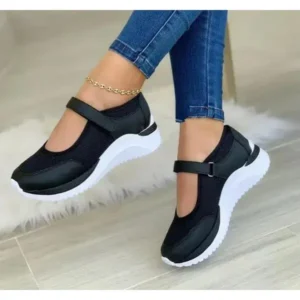 Nanaoutfit Casual Velcro Platform Plus Size Mesh Sneakers