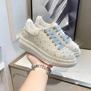 Nanaoutfit Casual Rhinestone Platform Sneakers