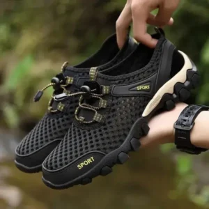 Nanaoutfit Men Fashion Mesh Wear-Resistant Hiking Sneakers