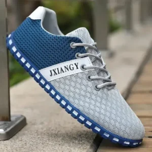 Nanaoutfit Men Casual Color Matching Breathable Mesh Flat Shoes