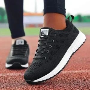 Nanaoutfit Women Casual Lace-Up Design Mesh Breathable Sneakers