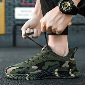 Nanaoutfit Men'S Casual Mesh Breathable Camouflage Sneakers