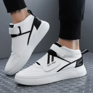 Nanaoutfit Men'S Fashion Thick-Soled Breathable Pu Stitching Sneakers