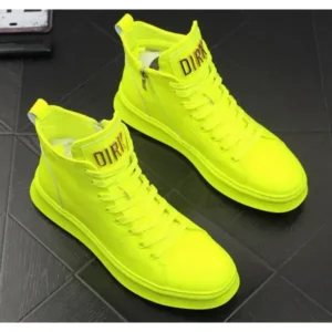 Nanaoutfit Men'S Fashion Bright Color High-Top Sneakers