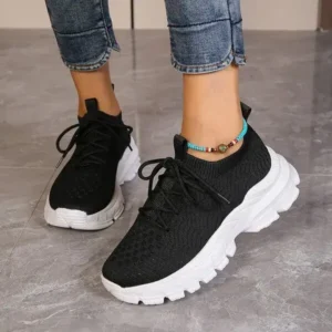 Nanaoutfit Women Fashionable Thick-Soles Breathable Sneakers