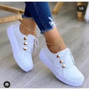 Nanaoutfit Women Plus Size Casual Platform Sneakers