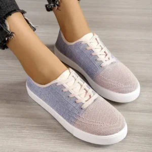 Nanaoutfit Summer Women Fashion Casual Fly-Woven Mesh Breathable Sneakers