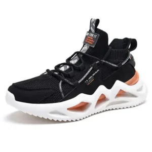 Nanaoutfit Men Spring Autumn Fashion Casual Colorblock Mesh Cloth Breathable Rubber Platform Shoes Sneakers