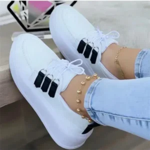 Nanaoutfit Women Fashion Lace-Up Sneakers