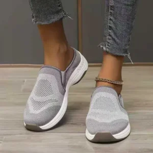 Nanaoutfit Women Fashion Fly Knit Casual Colorblock Flat Sneakers